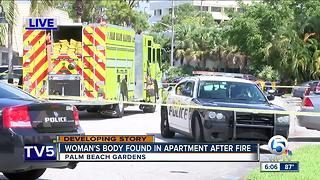 Body recovered in Palm Beach Gardens apartment fire Sunday morning