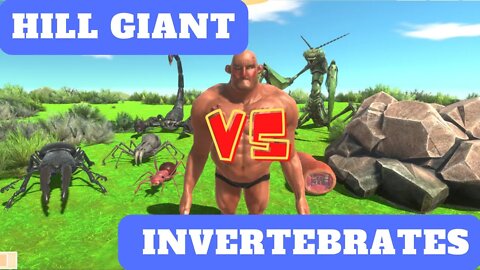 Hill Giant vs Invertebrates Units - Animal Revolt Battle Simulator