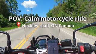 Motorcycle Ride Along Hockley Road Canada