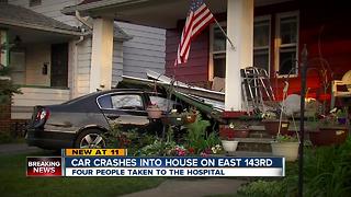 Driver crashes into home in Cleveland