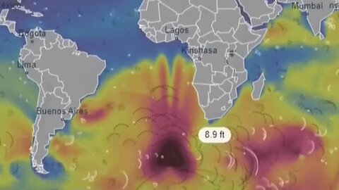 Atlantic ocean heated via directed energy weapon