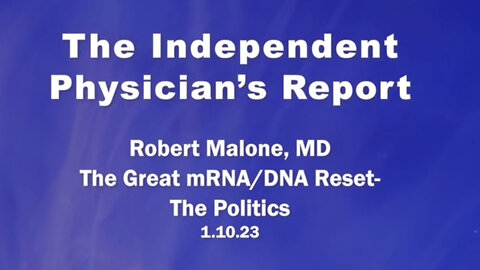The Great mRNA DNA Reset - Part 2: The Politics - Robert Malone MD