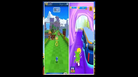 Sonic Dash VS Gummy Bear Run Baby Sonic VS Boss Zazz #shorts #short #shortvideo