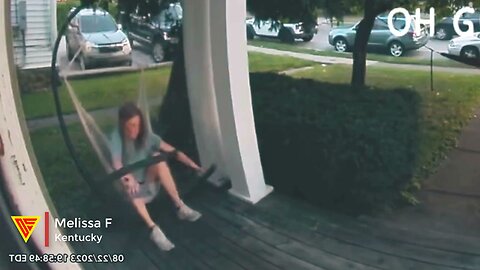 Swing Chair Fail Caught on Ring Camera | Doorbell Camera Video