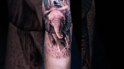 Adorable Elephant Tattoo That Will Make You Smile #shorts #tattoos #inked #youtubeshorts
