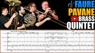 Fauré "Pavane." Brass Quintet - Fennell, Hughes, Helsel, Kelley. Play Along!