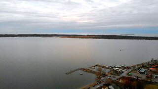 Drone captures total eclipse over the shore from bird's eye view (Sped up 7.5x)