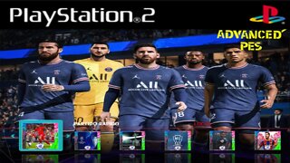 NOVO ! PES 2022 PS2 ADVANCED LANÇAMENTO ATUALIZADO SETEMBRO EDITOR LETO