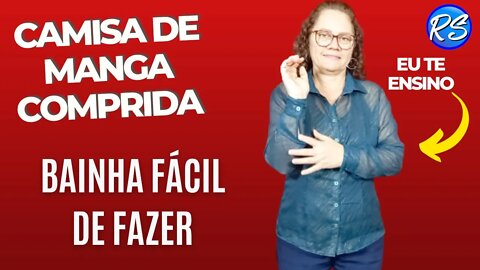 Camisa de MANGA COMPRIDA sem CARCELA-BAINHA FÁCIL DE FAZER #6 - EP232