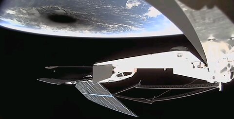 Space X Satellite View Of Full Solar Eclipse!!