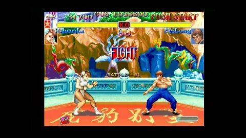 Hyper Street Fighter 2 Nerf AI (PS2) - Chun Li (Turbo) - Hardest - No Continues