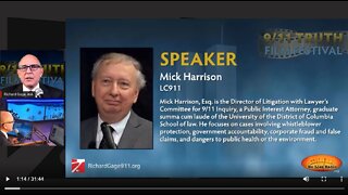 Theater 2 – Speaker: Mick Harrison of The Lawyers’ Committee for 9/11 Inquiry