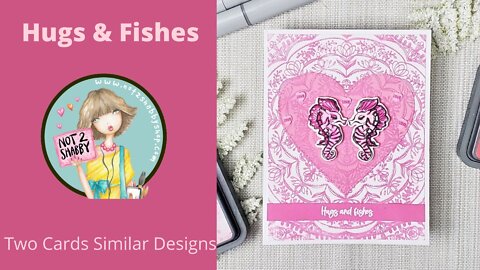Two Valentine's Day Cards Similar Designs