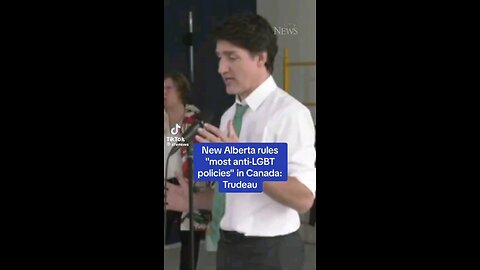 Trudeau's blaming Tucker Carlson for Alberta's new LGBT laws.