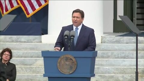 Governor DeSantis begins his second term, saying 'no woke' in Florida