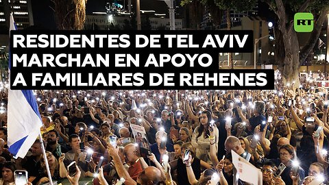 Manifestación masiva en apoyo a las familias de los rehenes israelíes en Tel Aviv