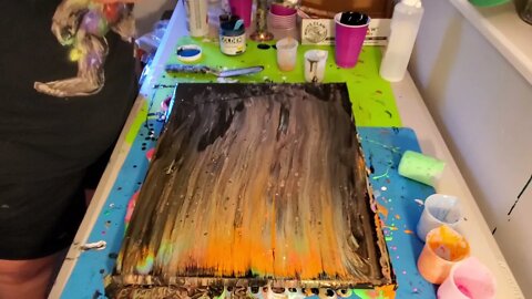 [79] triple swipe #acrylicpouring #painttherapy