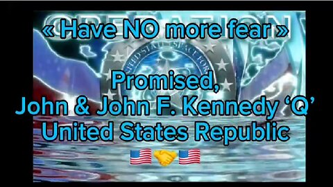 JFK Pascal Najadi: #NOFEAR A promise is a promise. JFK & JFK Jr. 🤝 #WWG2WGA 💫 #SemperSupra 💫 🇺🇸🤝🇺🇸 Sincerely, John & John F. Kennedy ‘Q’ United States Republic!