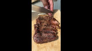 Perfect rare ribeye