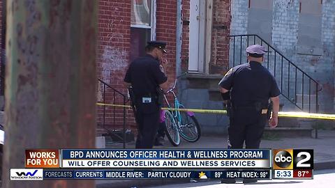 Baltimore Police Dpeartment to offer health and wellness program