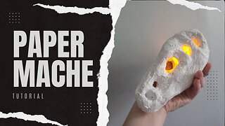 EASY GLOWING LED TUTORIAL | How To Make a Realistic Paper Mache Rex Skull | Recycled Materials