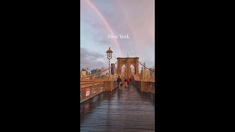 ☔️Watching this city like a movie 🌦️🌈🇺🇸🗽 #brooklynbridge #brooklyn #newyorkcity #newyork #nyc