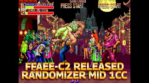 Final Fight AE CPS2, Randomizer Mid Seed 1692296477322, 1CC, Solo, Haggar