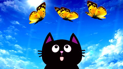Game for cats, cats and kittens - Butterflies in the Sky