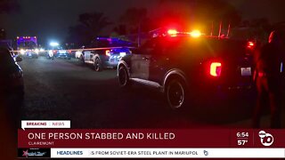 1 person stabbed to death in Clairemont