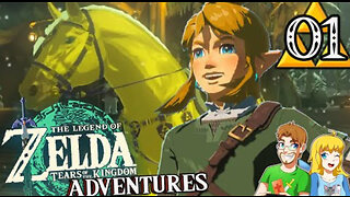 Legend of Zelda Tears of the Kingdom Adventures Part 1 GOLDEN HORSE! (Nintendo Switch)