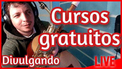 Cursos online gratuitos - Violão, flauta, sax e mais - Live de sexta