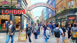 LONDON City - SOHO Carnaby Walking Tour 4K UK Travel