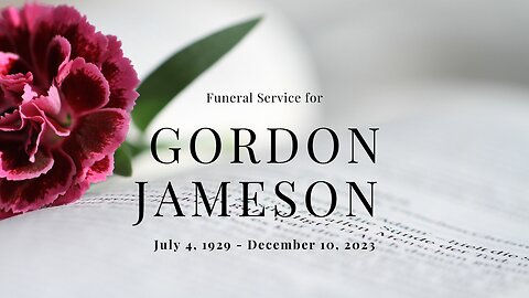 Funeral Service for Gordon Jameson