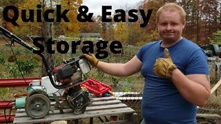 How to store gas powered equipment