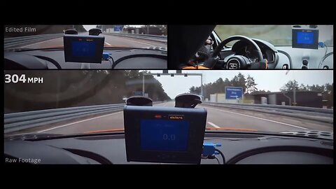 Bugatti hits 304 77mph with special wheels and nerves of steel