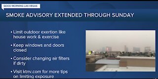 Smoke advisory extended in Las Vegas