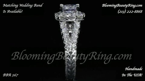 Diamond Go Round Halo Split Shank Engagement Ring – BBR567