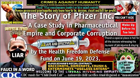 The STORY Of PFIZER Inc. (A Case Study in Pharma Empire Corporate Corruption)