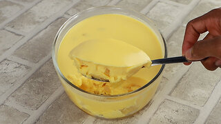 Creamy pineapple dessert, simple and quick