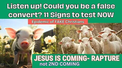 Listen Up! Rapture is Soon, but Could YOU Be A FALSE Convert/FAKE Christian? Time To Know 4 Sure 111
