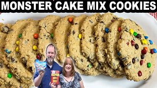 Monster CAKE MIX COOKIE | Bake With Me using BOX CAKE MIX