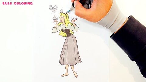 How to color princess Aurora easily