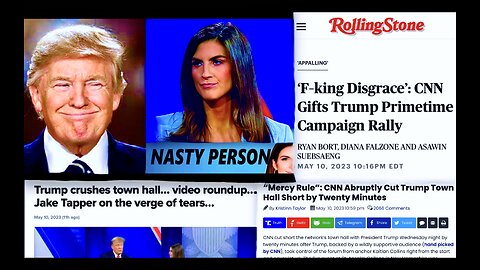 President Donald Trump Enrages Woke MAGA Hating Mob Crushes Kaitlin Collins CNN Town Hall Cut Short