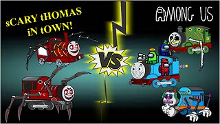 Scary Thomas Choo Choo Charles Vs Thomas The Train.EXE Ft. Dj Thomas & Percy || Among Us Animation
