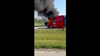 Truck Fire On Highway 401