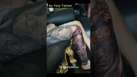 Stunning tattoo by Yesy Tattoo #shorts #tattoos #inked #youtubeshorts
