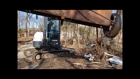 Dismantling new 8 acre Picker's paradise land investment! JUNK YARD EPISODE #35 LOADING STEEL