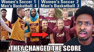 Women's soccer team gets embarrassed by Men's basketball ... They had to change the score