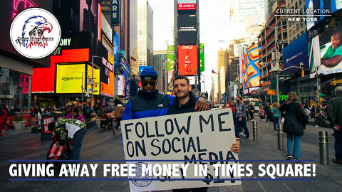 Giving Away Free Money In Times Square! | #CuttingThroughAmerica