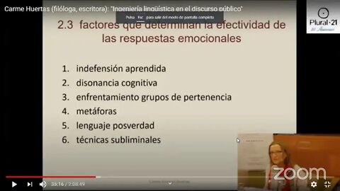 Parte 1.- Ingeniería lingüística: Indefensión aprendida (Carme Huertas)